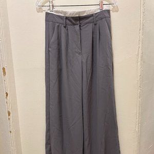 Grey Pleated Pants